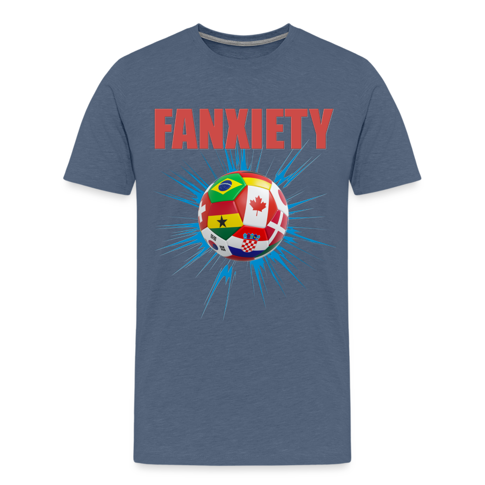 Fanxiety Shirt, World Cup 2022, Soccer Shirt, World Cup, Football Shirt, 2022 World Cup Shirt, Game Day Shirt, World Cup Trophy - heather blue