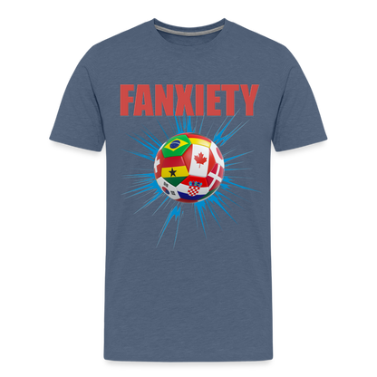 Fanxiety Shirt, World Cup 2022, Soccer Shirt, World Cup, Football Shirt, 2022 World Cup Shirt, Game Day Shirt, World Cup Trophy - heather blue