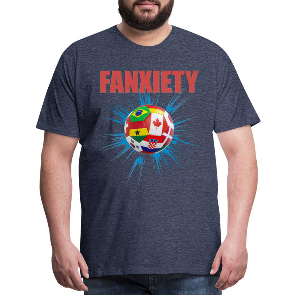 Fanxiety Shirt, World Cup 2022, Soccer Shirt, World Cup, Football Shirt, 2022 World Cup Shirt, Game Day Shirt, World Cup Trophy - heather blue