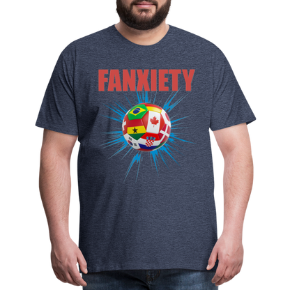Fanxiety Shirt, World Cup 2022, Soccer Shirt, World Cup, Football Shirt, 2022 World Cup Shirt, Game Day Shirt, World Cup Trophy - heather blue