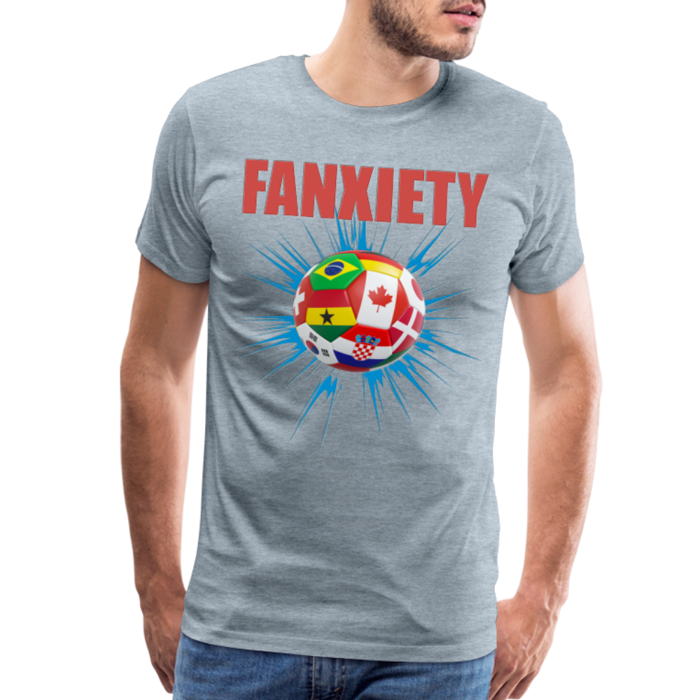 Fanxiety Shirt, World Cup 2022, Soccer Shirt, World Cup, Football Shirt, 2022 World Cup Shirt, Game Day Shirt, World Cup Trophy - heather ice blue