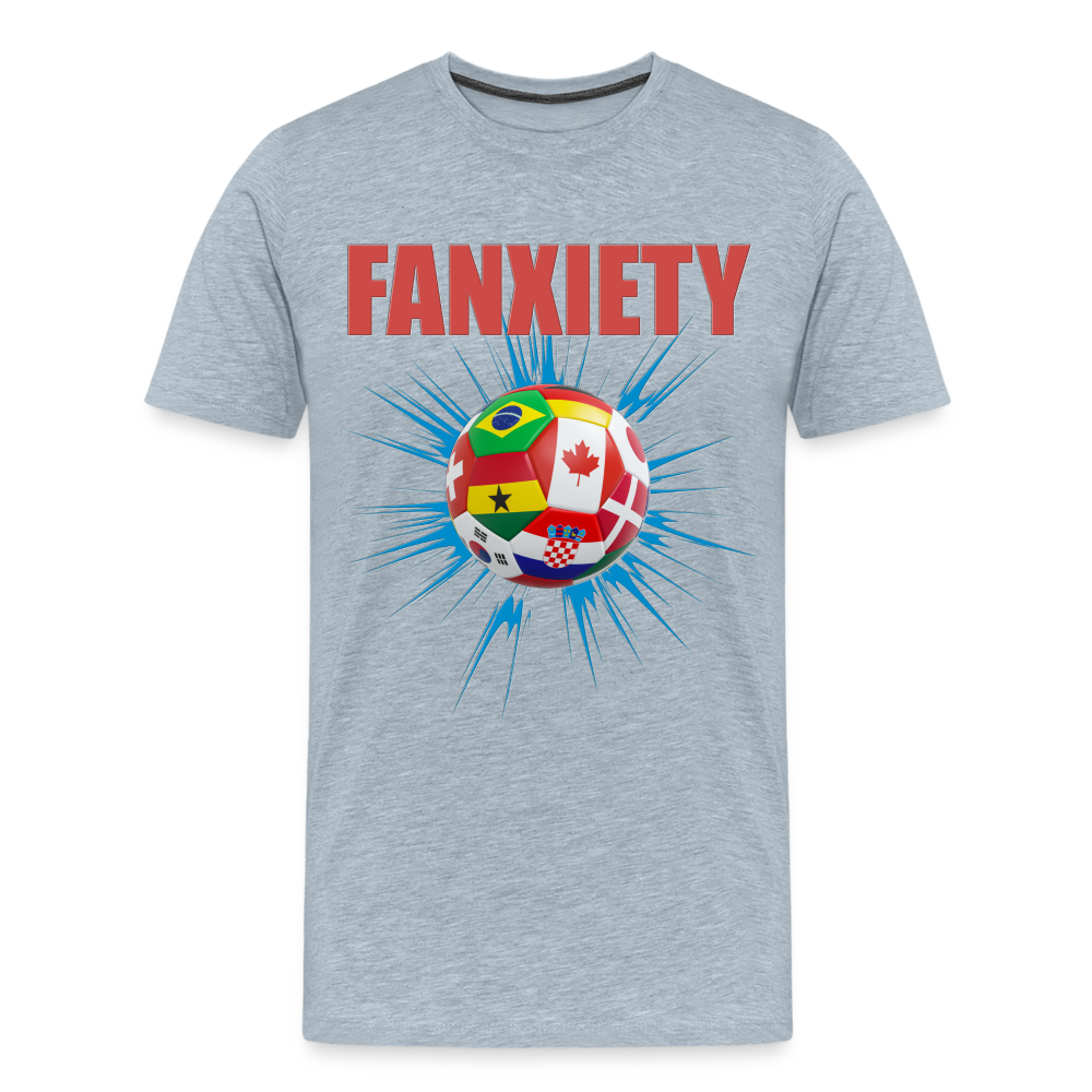 Fanxiety Shirt, World Cup 2022, Soccer Shirt, World Cup, Football Shirt, 2022 World Cup Shirt, Game Day Shirt, World Cup Trophy - heather ice blue