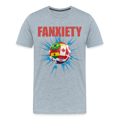 Fanxiety Shirt, World Cup 2022, Soccer Shirt, World Cup, Football Shirt, 2022 World Cup Shirt, Game Day Shirt, World Cup Trophy - heather ice blue