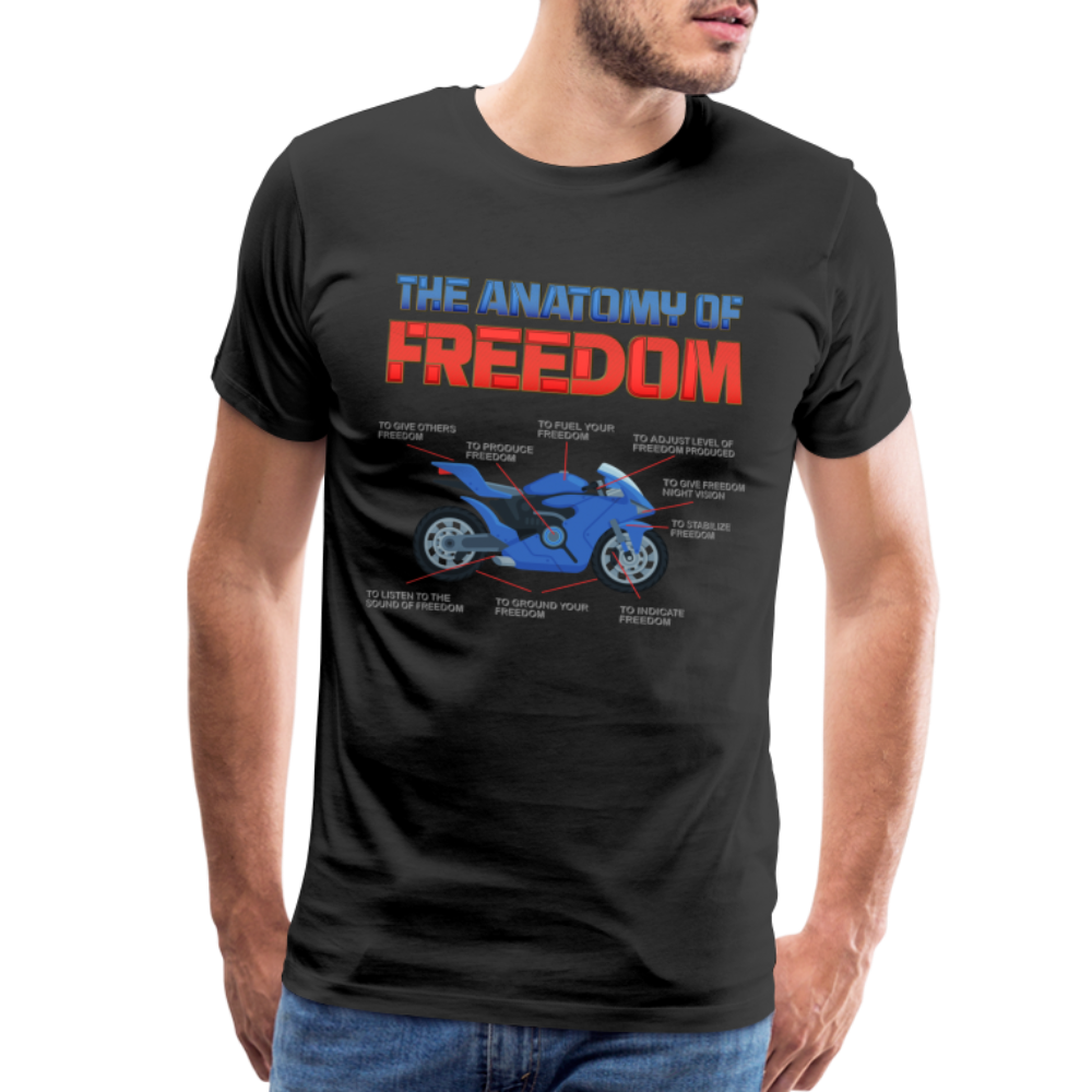 The Anatomy Of Freedom Shirt, Motorcycle Shirt, Biker Shirt, Motorcycle Gift, Gift For Biker, Motor Cross, Motorcycle Anatomy, Sports Bike. - black