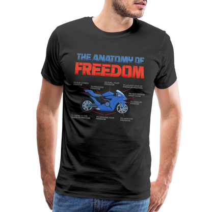 The Anatomy Of Freedom Shirt, Motorcycle Shirt, Biker Shirt, Motorcycle Gift, Gift For Biker, Motor Cross, Motorcycle Anatomy, Sports Bike. - black