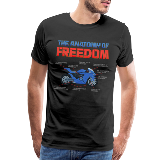The Anatomy Of Freedom Shirt, Motorcycle Shirt, Biker Shirt, Motorcycle Gift, Gift For Biker, Motor Cross, Motorcycle Anatomy, Sports Bike. - black