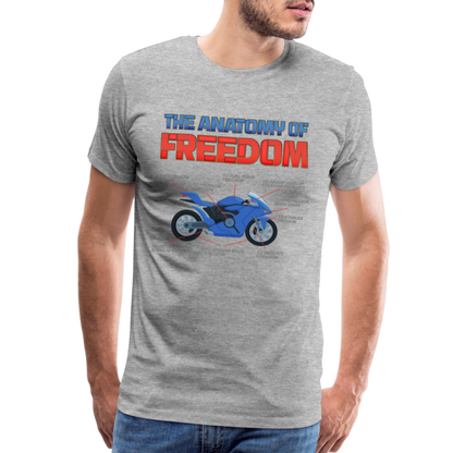 The Anatomy Of Freedom Shirt, Motorcycle Shirt, Biker Shirt, Motorcycle Gift, Gift For Biker, Motor Cross, Motorcycle Anatomy, Sports Bike. - heather gray