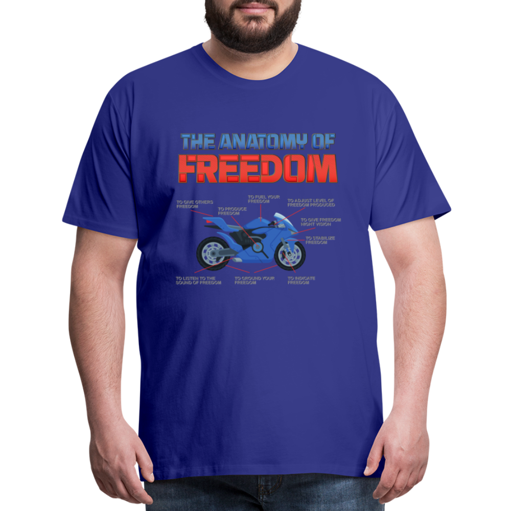 The Anatomy Of Freedom Shirt, Motorcycle Shirt, Biker Shirt, Motorcycle Gift, Gift For Biker, Motor Cross, Motorcycle Anatomy, Sports Bike. - royal blue