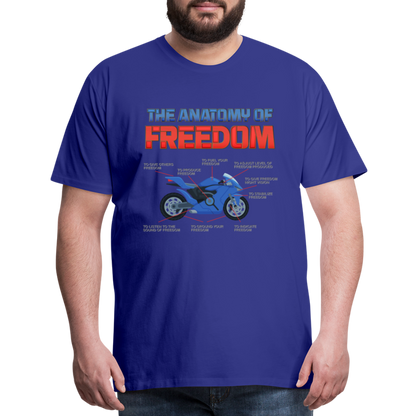 The Anatomy Of Freedom Shirt, Motorcycle Shirt, Biker Shirt, Motorcycle Gift, Gift For Biker, Motor Cross, Motorcycle Anatomy, Sports Bike. - royal blue