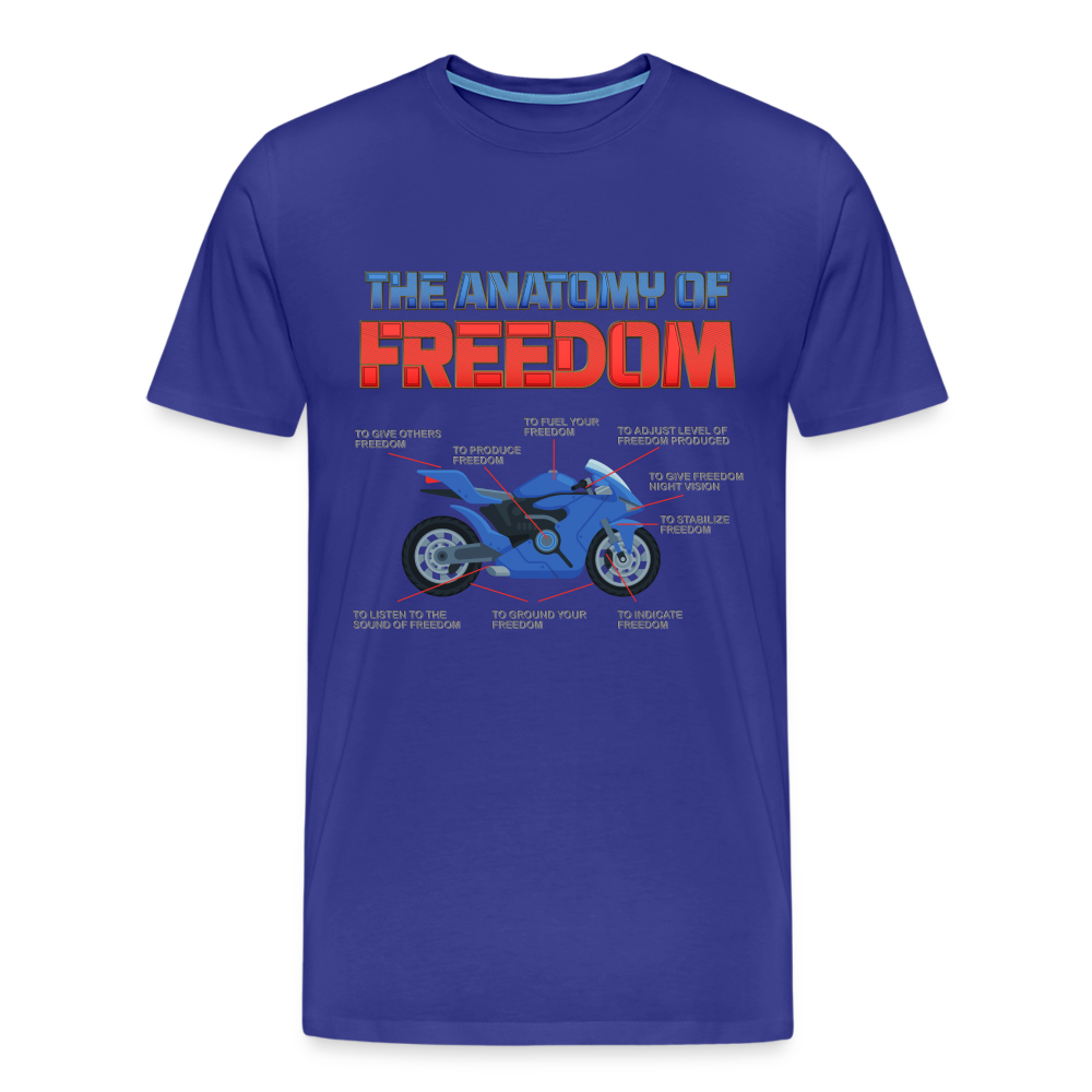 The Anatomy Of Freedom Shirt, Motorcycle Shirt, Biker Shirt, Motorcycle Gift, Gift For Biker, Motor Cross, Motorcycle Anatomy, Sports Bike. - royal blue