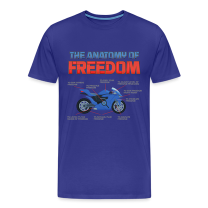 The Anatomy Of Freedom Shirt, Motorcycle Shirt, Biker Shirt, Motorcycle Gift, Gift For Biker, Motor Cross, Motorcycle Anatomy, Sports Bike. - royal blue