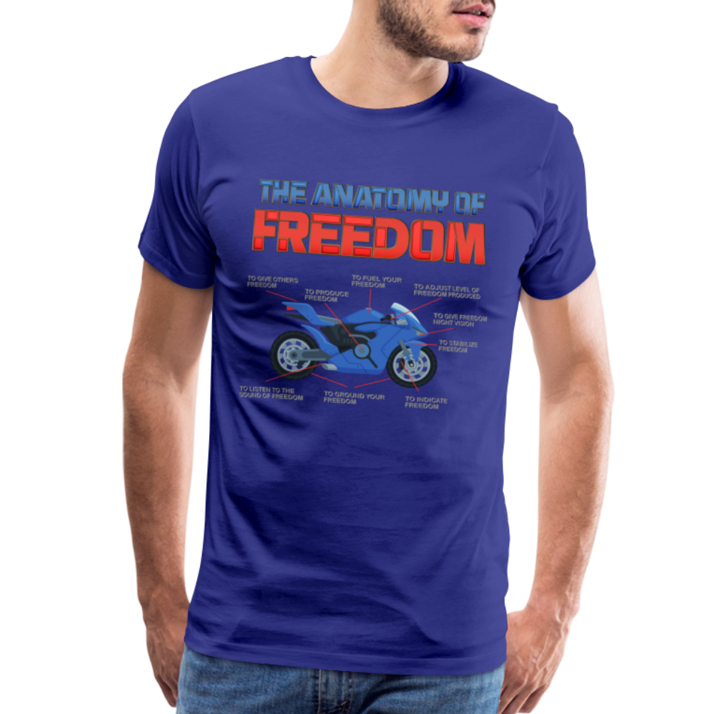 The Anatomy Of Freedom Shirt, Motorcycle Shirt, Biker Shirt, Motorcycle Gift, Gift For Biker, Motor Cross, Motorcycle Anatomy, Sports Bike. - royal blue