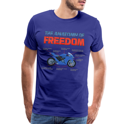 The Anatomy Of Freedom Shirt, Motorcycle Shirt, Biker Shirt, Motorcycle Gift, Gift For Biker, Motor Cross, Motorcycle Anatomy, Sports Bike. - royal blue