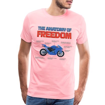 The Anatomy Of Freedom Shirt, Motorcycle Shirt, Biker Shirt, Motorcycle Gift, Gift For Biker, Motor Cross, Motorcycle Anatomy, Sports Bike. - pink