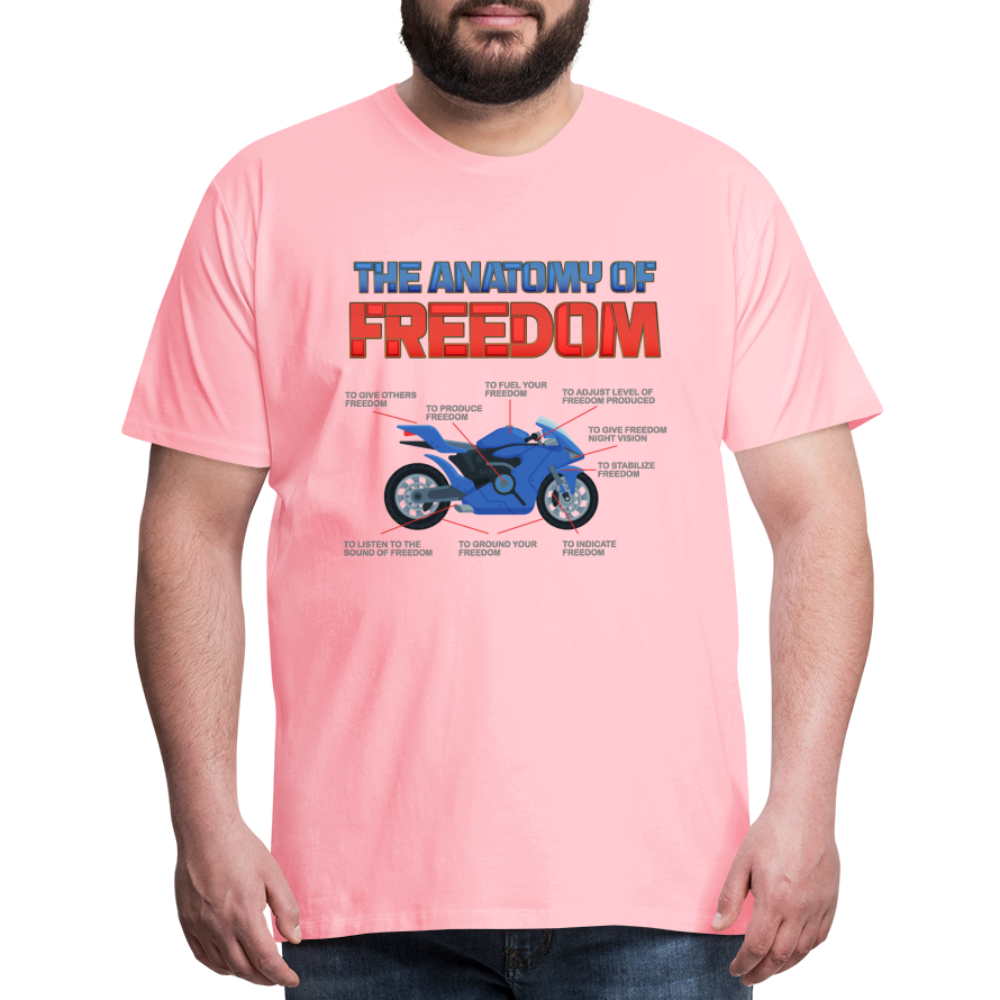 The Anatomy Of Freedom Shirt, Motorcycle Shirt, Biker Shirt, Motorcycle Gift, Gift For Biker, Motor Cross, Motorcycle Anatomy, Sports Bike. - pink