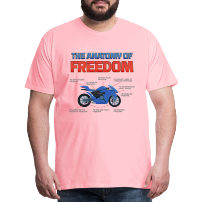 The Anatomy Of Freedom Shirt, Motorcycle Shirt, Biker Shirt, Motorcycle Gift, Gift For Biker, Motor Cross, Motorcycle Anatomy, Sports Bike. - pink