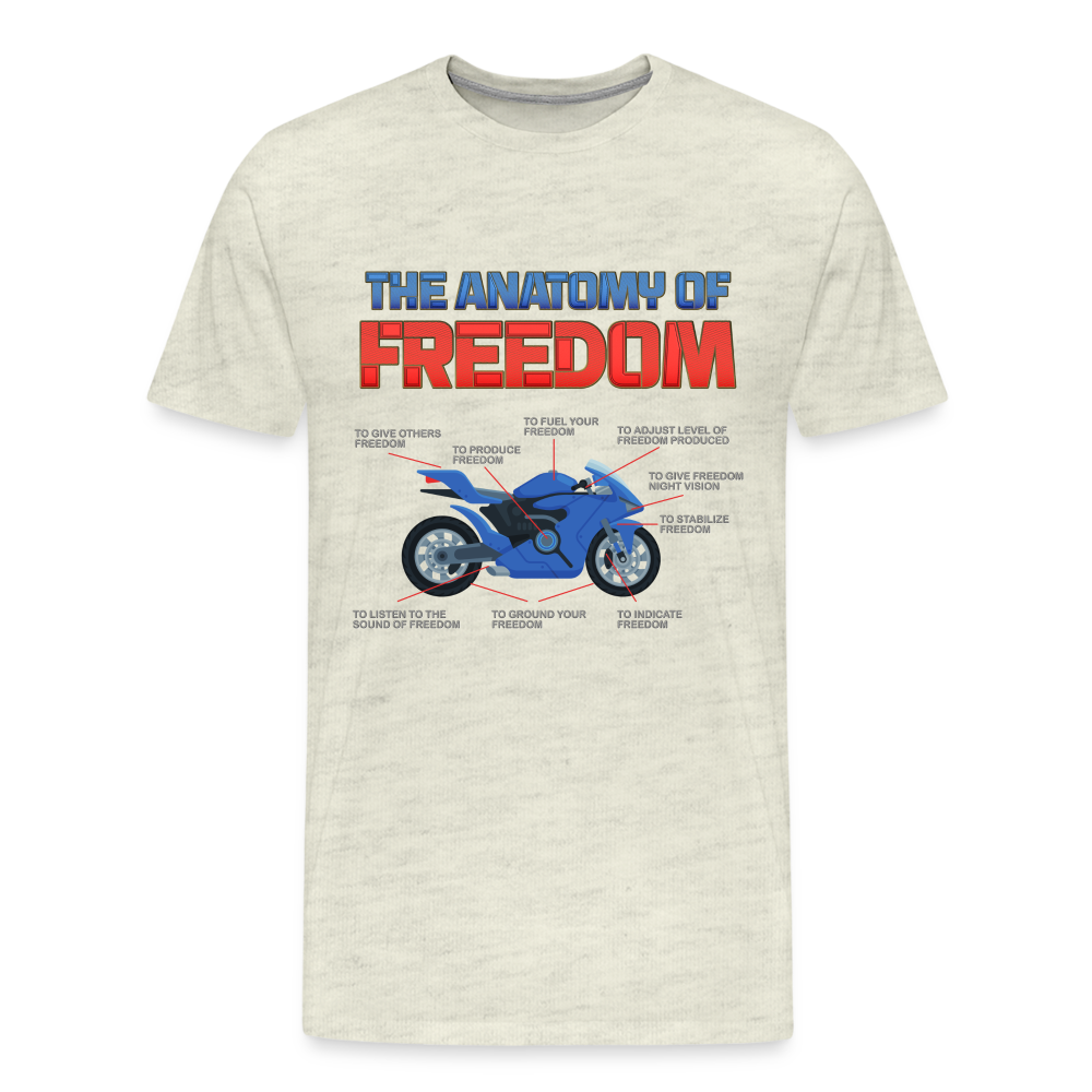 The Anatomy Of Freedom Shirt, Motorcycle Shirt, Biker Shirt, Motorcycle Gift, Gift For Biker, Motor Cross, Motorcycle Anatomy, Sports Bike. - heather oatmeal