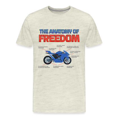 The Anatomy Of Freedom Shirt, Motorcycle Shirt, Biker Shirt, Motorcycle Gift, Gift For Biker, Motor Cross, Motorcycle Anatomy, Sports Bike. - heather oatmeal