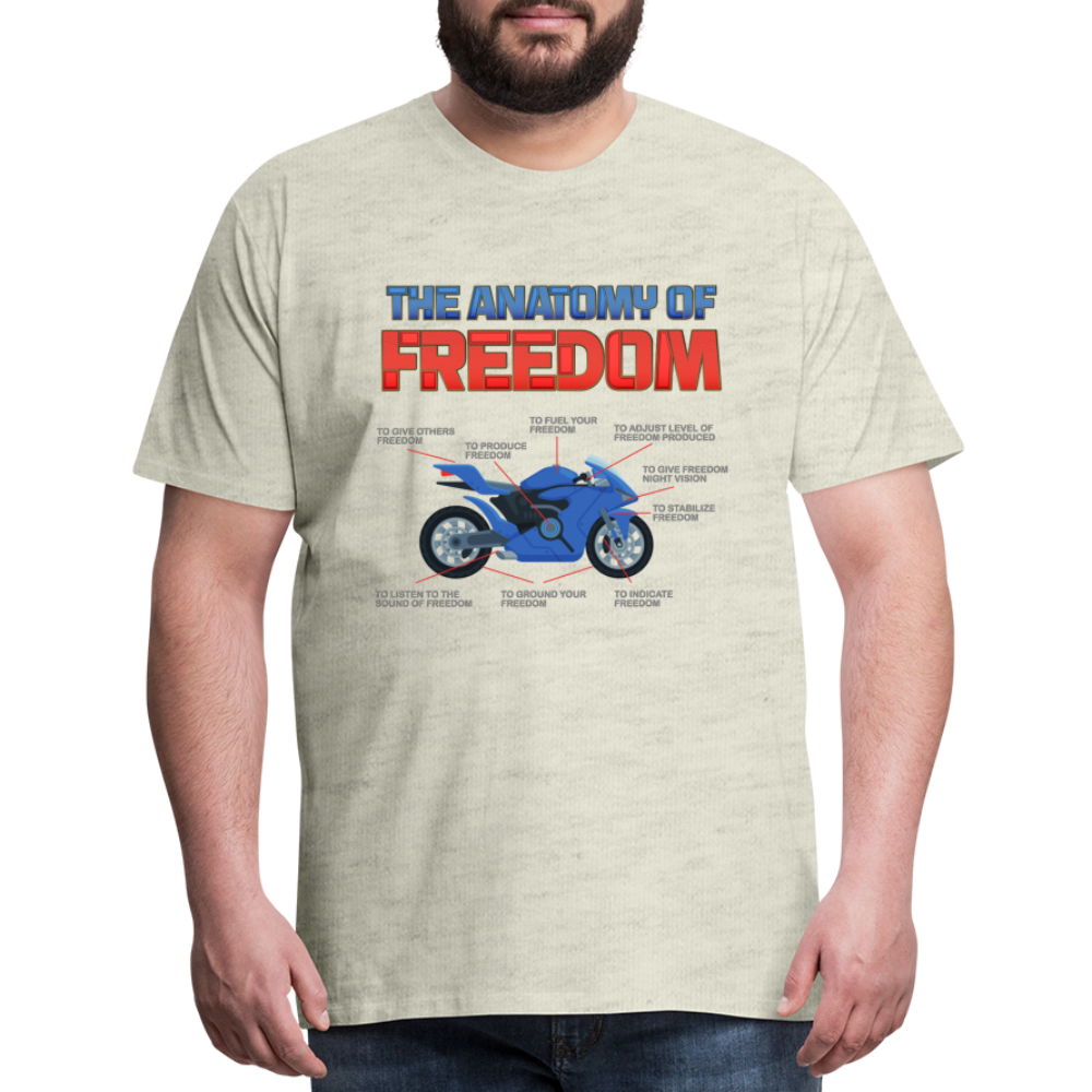 The Anatomy Of Freedom Shirt, Motorcycle Shirt, Biker Shirt, Motorcycle Gift, Gift For Biker, Motor Cross, Motorcycle Anatomy, Sports Bike. - heather oatmeal
