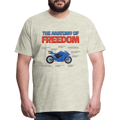 The Anatomy Of Freedom Shirt, Motorcycle Shirt, Biker Shirt, Motorcycle Gift, Gift For Biker, Motor Cross, Motorcycle Anatomy, Sports Bike. - heather oatmeal