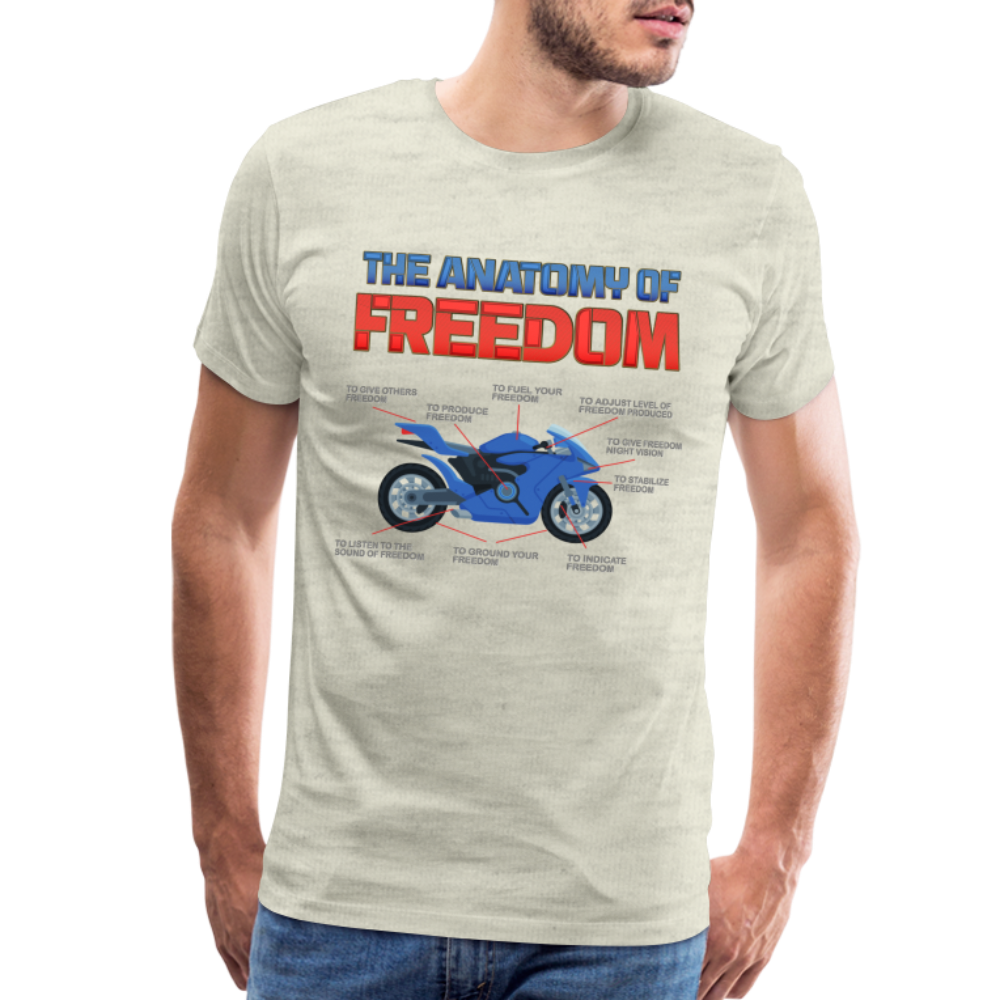 The Anatomy Of Freedom Shirt, Motorcycle Shirt, Biker Shirt, Motorcycle Gift, Gift For Biker, Motor Cross, Motorcycle Anatomy, Sports Bike. - heather oatmeal
