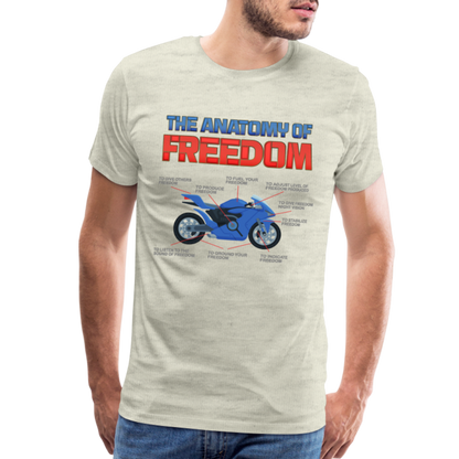 The Anatomy Of Freedom Shirt, Motorcycle Shirt, Biker Shirt, Motorcycle Gift, Gift For Biker, Motor Cross, Motorcycle Anatomy, Sports Bike. - heather oatmeal