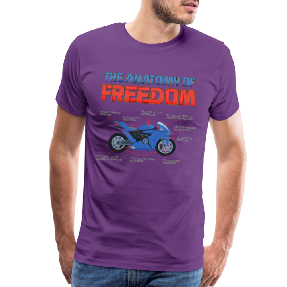 The Anatomy Of Freedom Shirt, Motorcycle Shirt, Biker Shirt, Motorcycle Gift, Gift For Biker, Motor Cross, Motorcycle Anatomy, Sports Bike. - purple