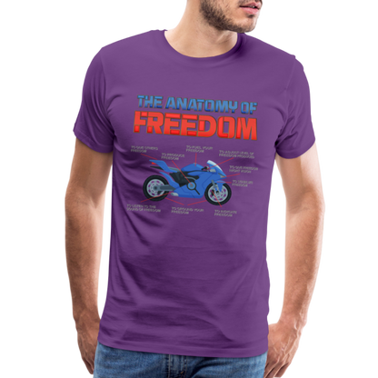 The Anatomy Of Freedom Shirt, Motorcycle Shirt, Biker Shirt, Motorcycle Gift, Gift For Biker, Motor Cross, Motorcycle Anatomy, Sports Bike. - purple
