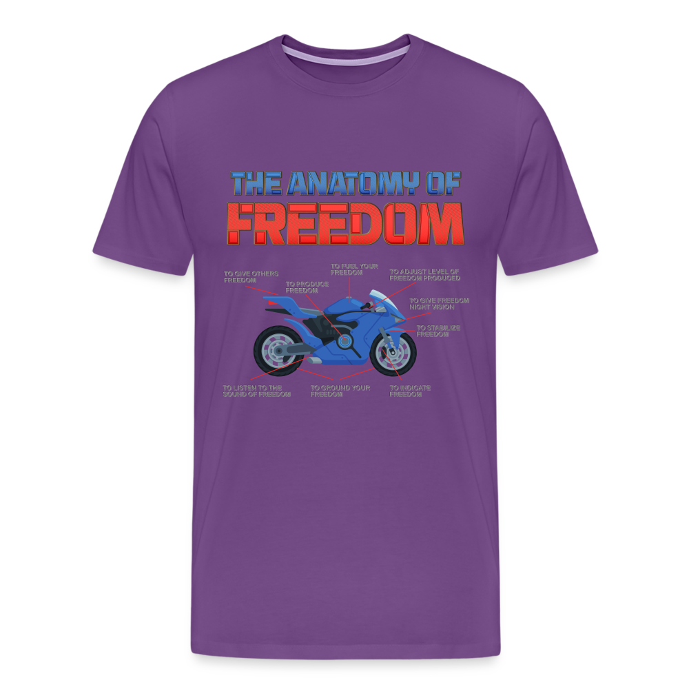 The Anatomy Of Freedom Shirt, Motorcycle Shirt, Biker Shirt, Motorcycle Gift, Gift For Biker, Motor Cross, Motorcycle Anatomy, Sports Bike. - purple