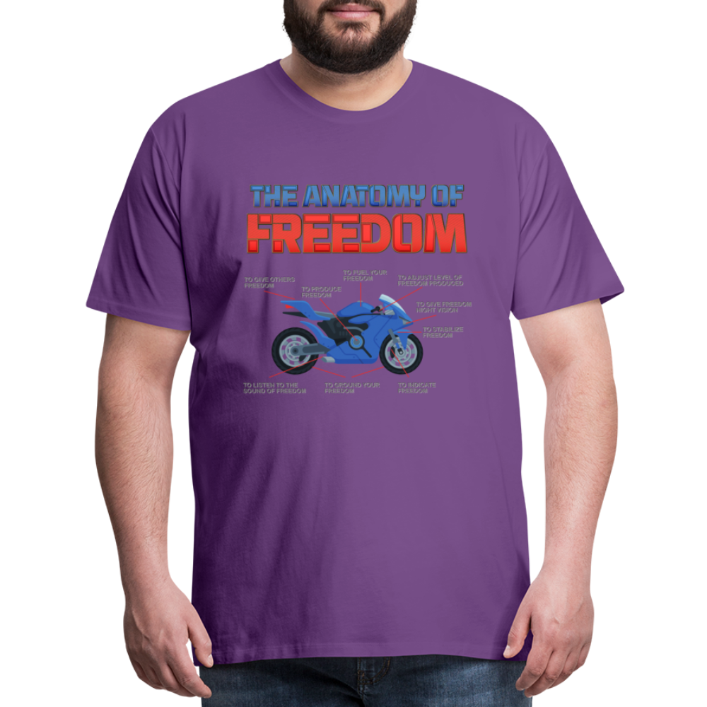 The Anatomy Of Freedom Shirt, Motorcycle Shirt, Biker Shirt, Motorcycle Gift, Gift For Biker, Motor Cross, Motorcycle Anatomy, Sports Bike. - purple