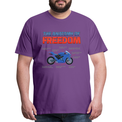 The Anatomy Of Freedom Shirt, Motorcycle Shirt, Biker Shirt, Motorcycle Gift, Gift For Biker, Motor Cross, Motorcycle Anatomy, Sports Bike. - purple