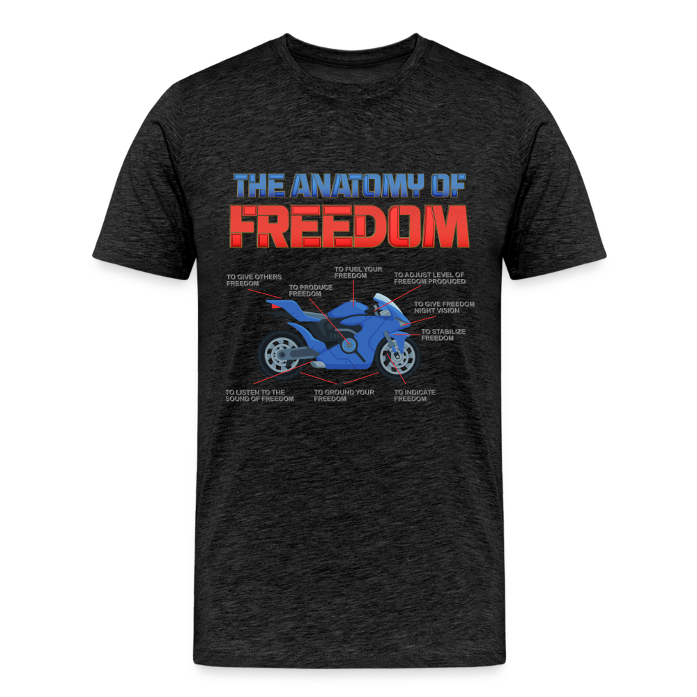The Anatomy Of Freedom Shirt, Motorcycle Shirt, Biker Shirt, Motorcycle Gift, Gift For Biker, Motor Cross, Motorcycle Anatomy, Sports Bike. - charcoal grey