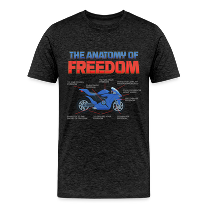 The Anatomy Of Freedom Shirt, Motorcycle Shirt, Biker Shirt, Motorcycle Gift, Gift For Biker, Motor Cross, Motorcycle Anatomy, Sports Bike. - charcoal grey