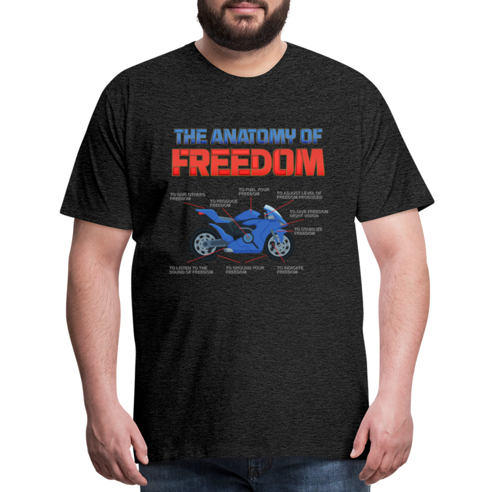 The Anatomy Of Freedom Shirt, Motorcycle Shirt, Biker Shirt, Motorcycle Gift, Gift For Biker, Motor Cross, Motorcycle Anatomy, Sports Bike. - charcoal grey