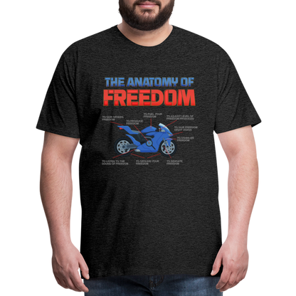 The Anatomy Of Freedom Shirt, Motorcycle Shirt, Biker Shirt, Motorcycle Gift, Gift For Biker, Motor Cross, Motorcycle Anatomy, Sports Bike. - charcoal grey