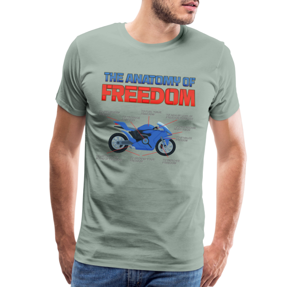 The Anatomy Of Freedom Shirt, Motorcycle Shirt, Biker Shirt, Motorcycle Gift, Gift For Biker, Motor Cross, Motorcycle Anatomy, Sports Bike. - steel green