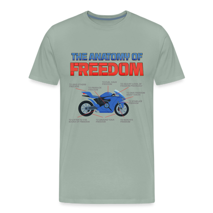 The Anatomy Of Freedom Shirt, Motorcycle Shirt, Biker Shirt, Motorcycle Gift, Gift For Biker, Motor Cross, Motorcycle Anatomy, Sports Bike. - steel green