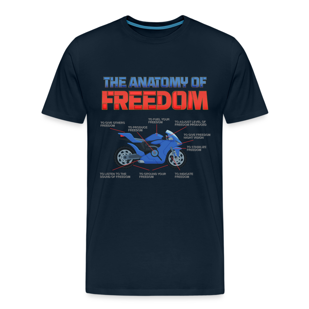 The Anatomy Of Freedom Shirt, Motorcycle Shirt, Biker Shirt, Motorcycle Gift, Gift For Biker, Motor Cross, Motorcycle Anatomy, Sports Bike. - deep navy