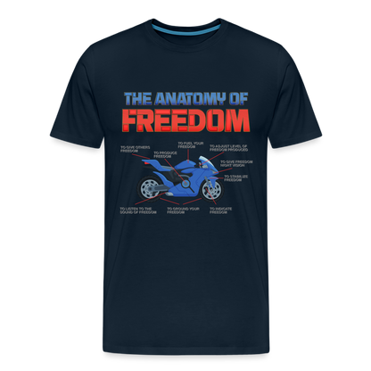 The Anatomy Of Freedom Shirt, Motorcycle Shirt, Biker Shirt, Motorcycle Gift, Gift For Biker, Motor Cross, Motorcycle Anatomy, Sports Bike. - deep navy