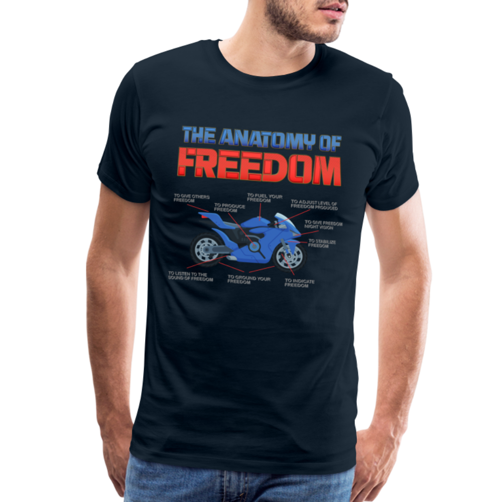 The Anatomy Of Freedom Shirt, Motorcycle Shirt, Biker Shirt, Motorcycle Gift, Gift For Biker, Motor Cross, Motorcycle Anatomy, Sports Bike. - deep navy