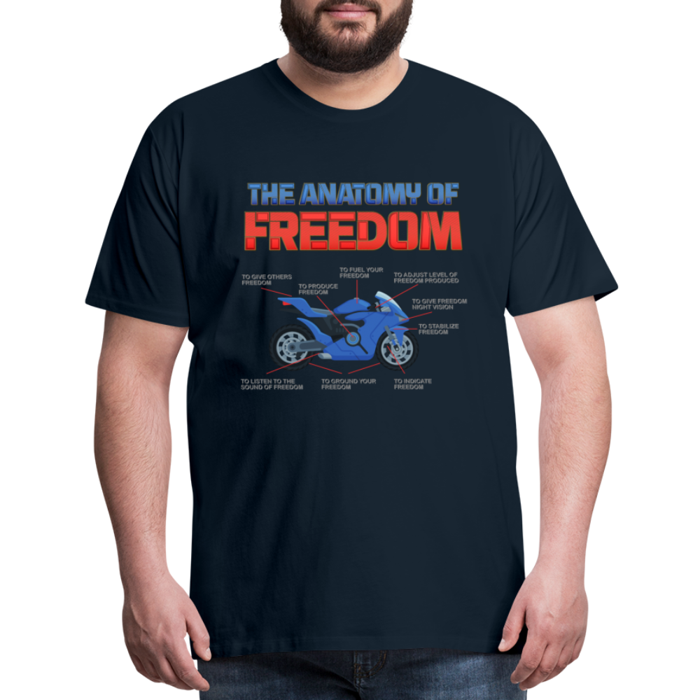 The Anatomy Of Freedom Shirt, Motorcycle Shirt, Biker Shirt, Motorcycle Gift, Gift For Biker, Motor Cross, Motorcycle Anatomy, Sports Bike. - deep navy