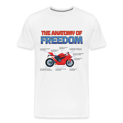 Motorcycle Gift, The Anatomy Of Freedom Shirt, Motorcycle Shirt, Biker Shirt, Motorcycle Gift, Gift For Biker, Motor Cross, Motorcycle Anatomy, Sports Bike - white