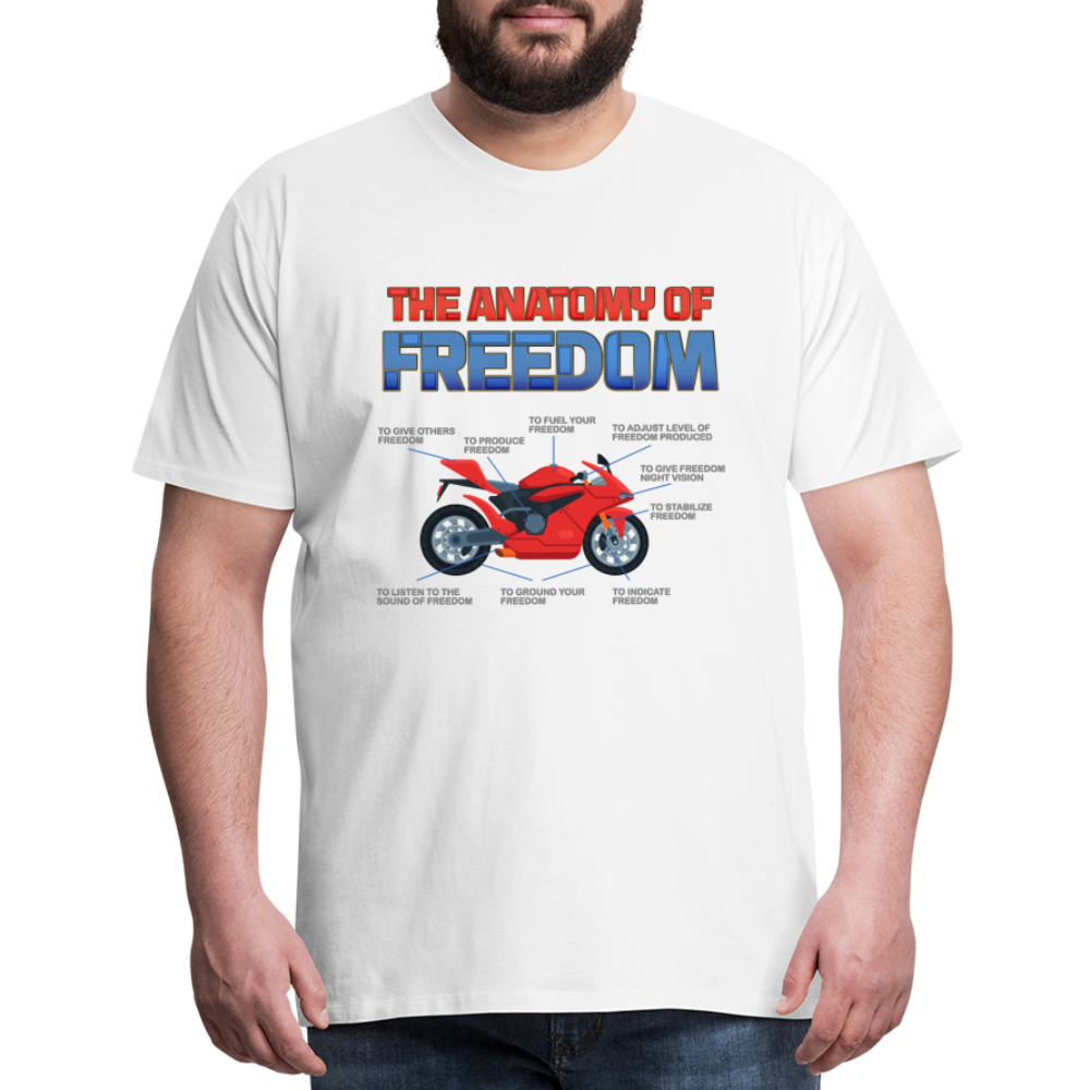 Motorcycle Gift, The Anatomy Of Freedom Shirt, Motorcycle Shirt, Biker Shirt, Motorcycle Gift, Gift For Biker, Motor Cross, Motorcycle Anatomy, Sports Bike - white