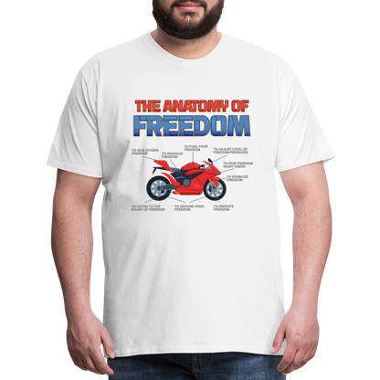 Motorcycle Gift, The Anatomy Of Freedom Shirt, Motorcycle Shirt, Biker Shirt, Motorcycle Gift, Gift For Biker, Motor Cross, Motorcycle Anatomy, Sports Bike - white