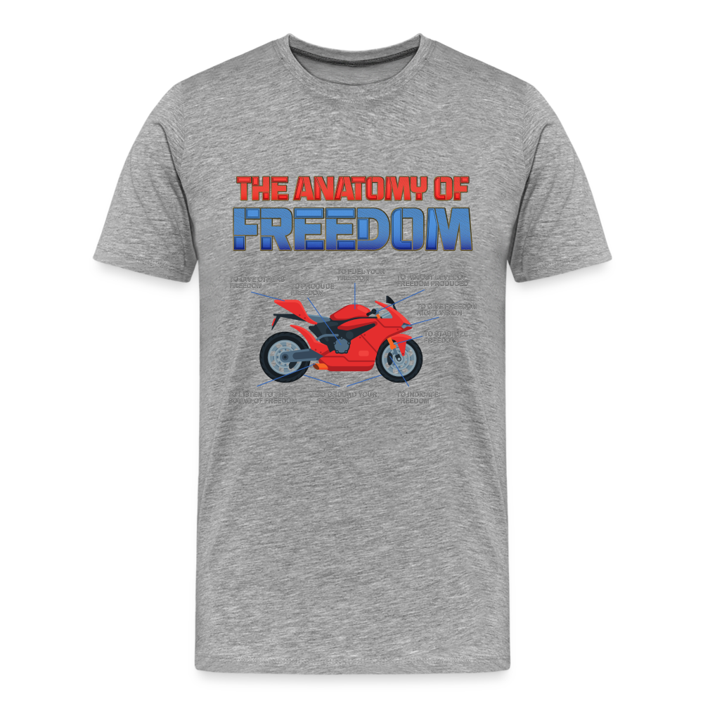 Motorcycle Gift, The Anatomy Of Freedom Shirt, Motorcycle Shirt, Biker Shirt, Motorcycle Gift, Gift For Biker, Motor Cross, Motorcycle Anatomy, Sports Bike - heather gray