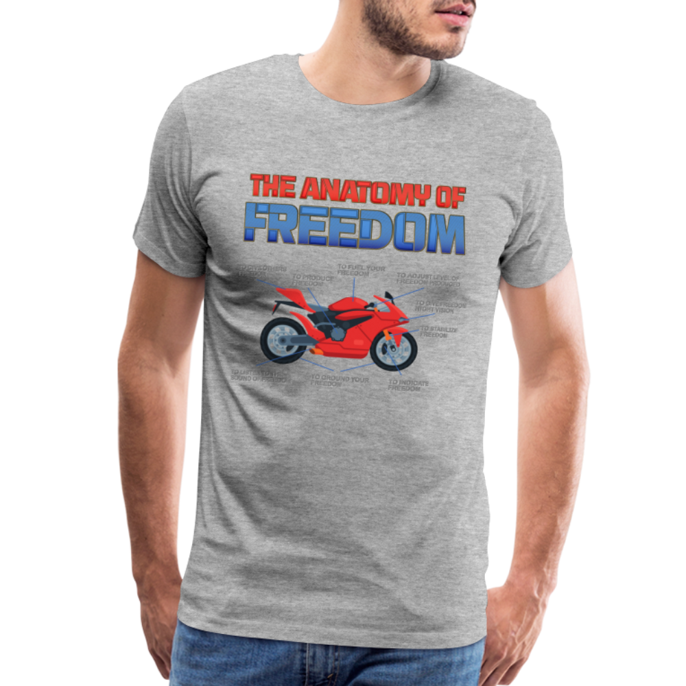 Motorcycle Gift, The Anatomy Of Freedom Shirt, Motorcycle Shirt, Biker Shirt, Motorcycle Gift, Gift For Biker, Motor Cross, Motorcycle Anatomy, Sports Bike - heather gray
