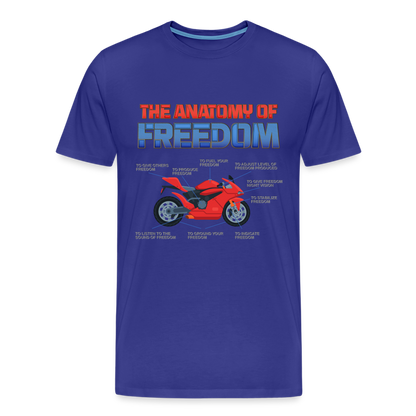 Motorcycle Gift, The Anatomy Of Freedom Shirt, Motorcycle Shirt, Biker Shirt, Motorcycle Gift, Gift For Biker, Motor Cross, Motorcycle Anatomy, Sports Bike - royal blue