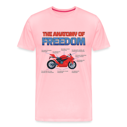 Motorcycle Gift, The Anatomy Of Freedom Shirt, Motorcycle Shirt, Biker Shirt, Motorcycle Gift, Gift For Biker, Motor Cross, Motorcycle Anatomy, Sports Bike - pink