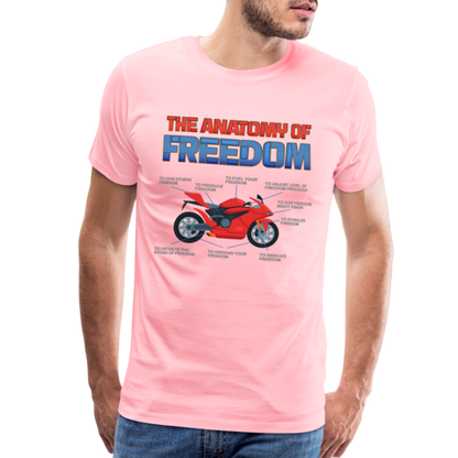 Motorcycle Gift, The Anatomy Of Freedom Shirt, Motorcycle Shirt, Biker Shirt, Motorcycle Gift, Gift For Biker, Motor Cross, Motorcycle Anatomy, Sports Bike - pink