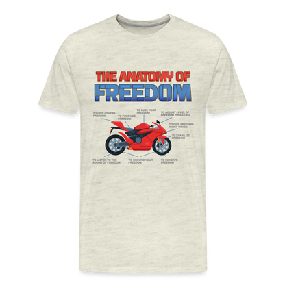 Motorcycle Gift, The Anatomy Of Freedom Shirt, Motorcycle Shirt, Biker Shirt, Motorcycle Gift, Gift For Biker, Motor Cross, Motorcycle Anatomy, Sports Bike - heather oatmeal